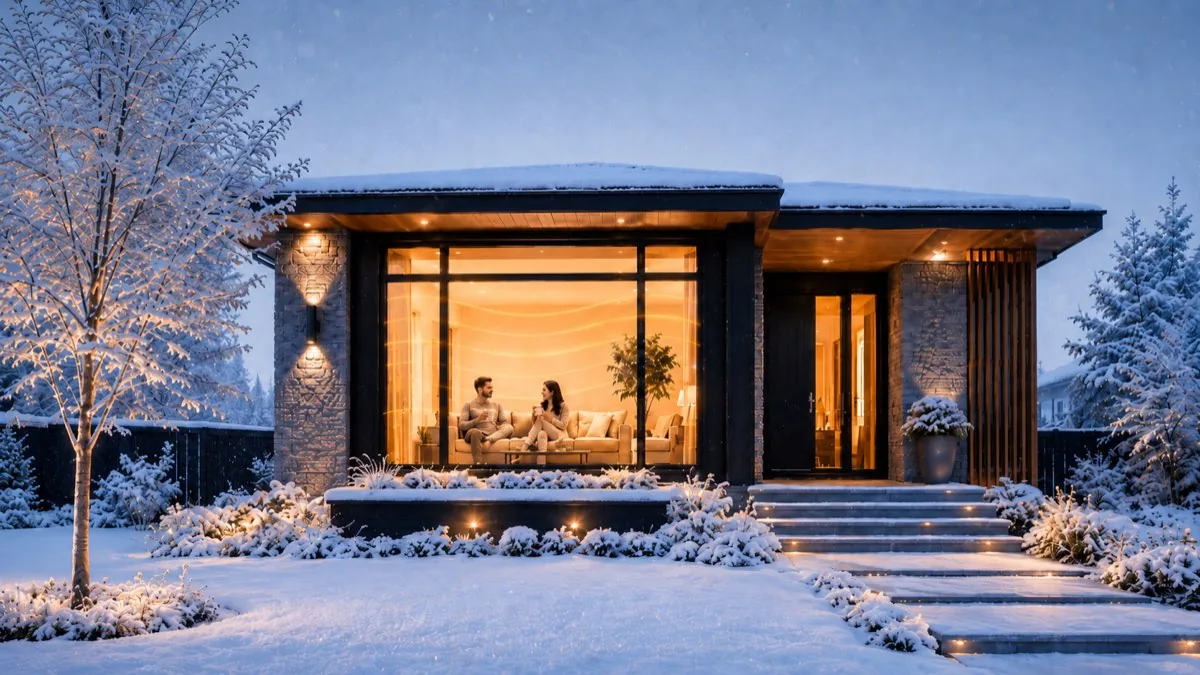 A warm home in the greater Edmonton area during a cold winter